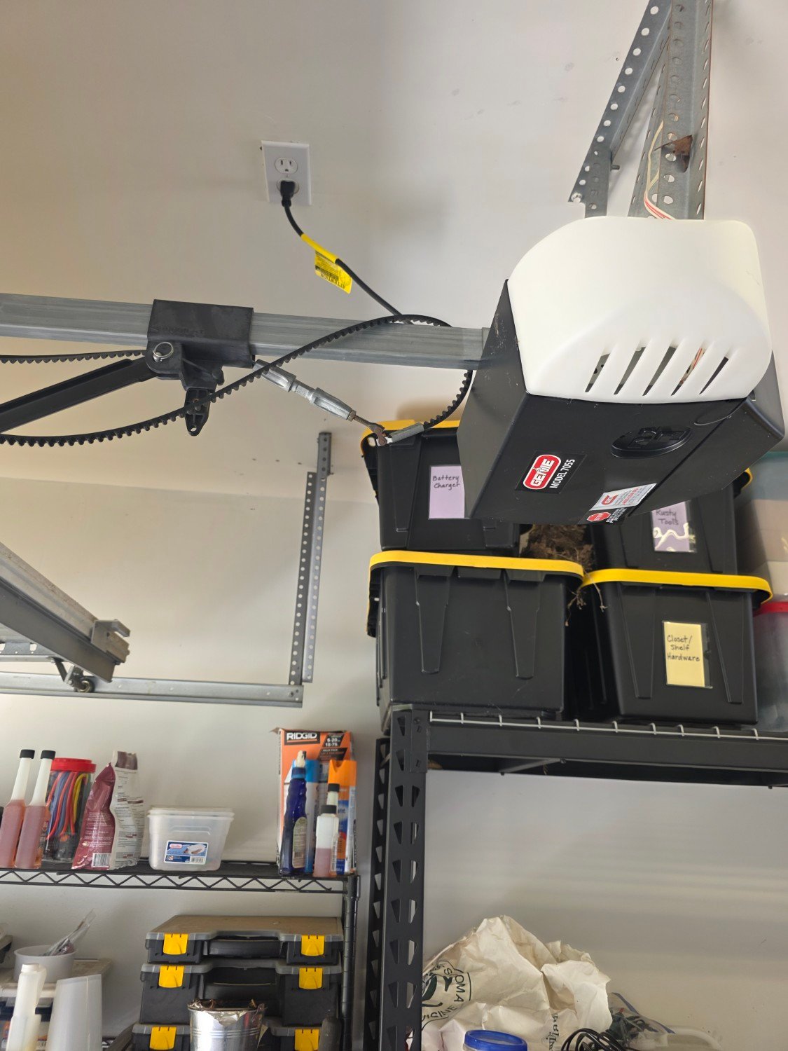 Garage door service-call photo from Houston, Texas